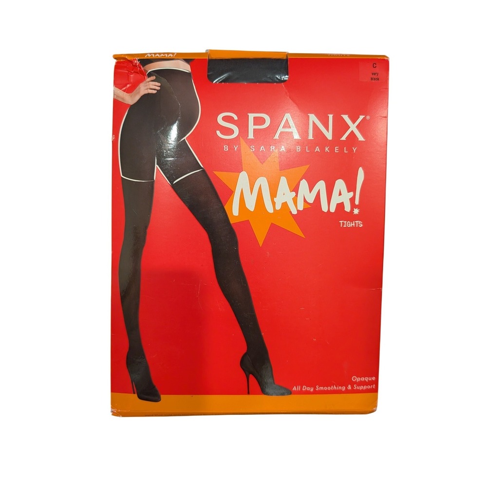 Spanx Mama Tights Very Black Opaque Maternity Shapewear Size C 20115R NEW